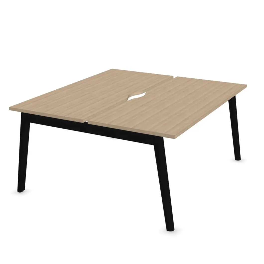 Schreibtisch^DPJ Workspace Doppel-Schreibtisch Nova Wood