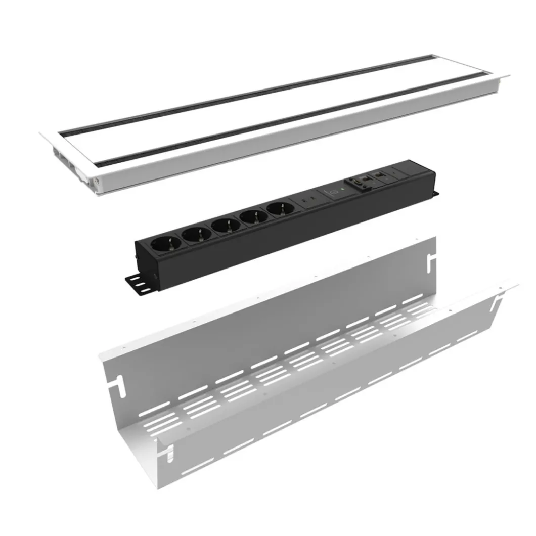 Zubehör^DPJ Workspace Einbausteckdose Axessline Conference - Komplettpaket Groß