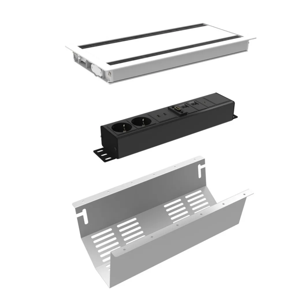 Zubehör^DPJ Workspace Einbausteckdose Axessline Conference - Komplettpaket Klein