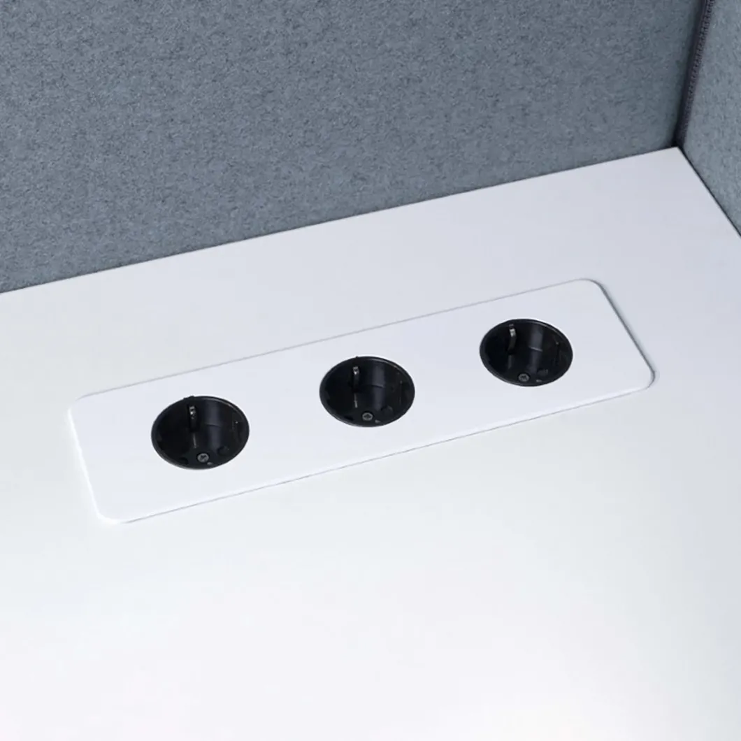 Steckdosen Für Den Schreibtisch | Kabelaufbewahrung^DPJ Workspace Einbausteckdose Slim 3