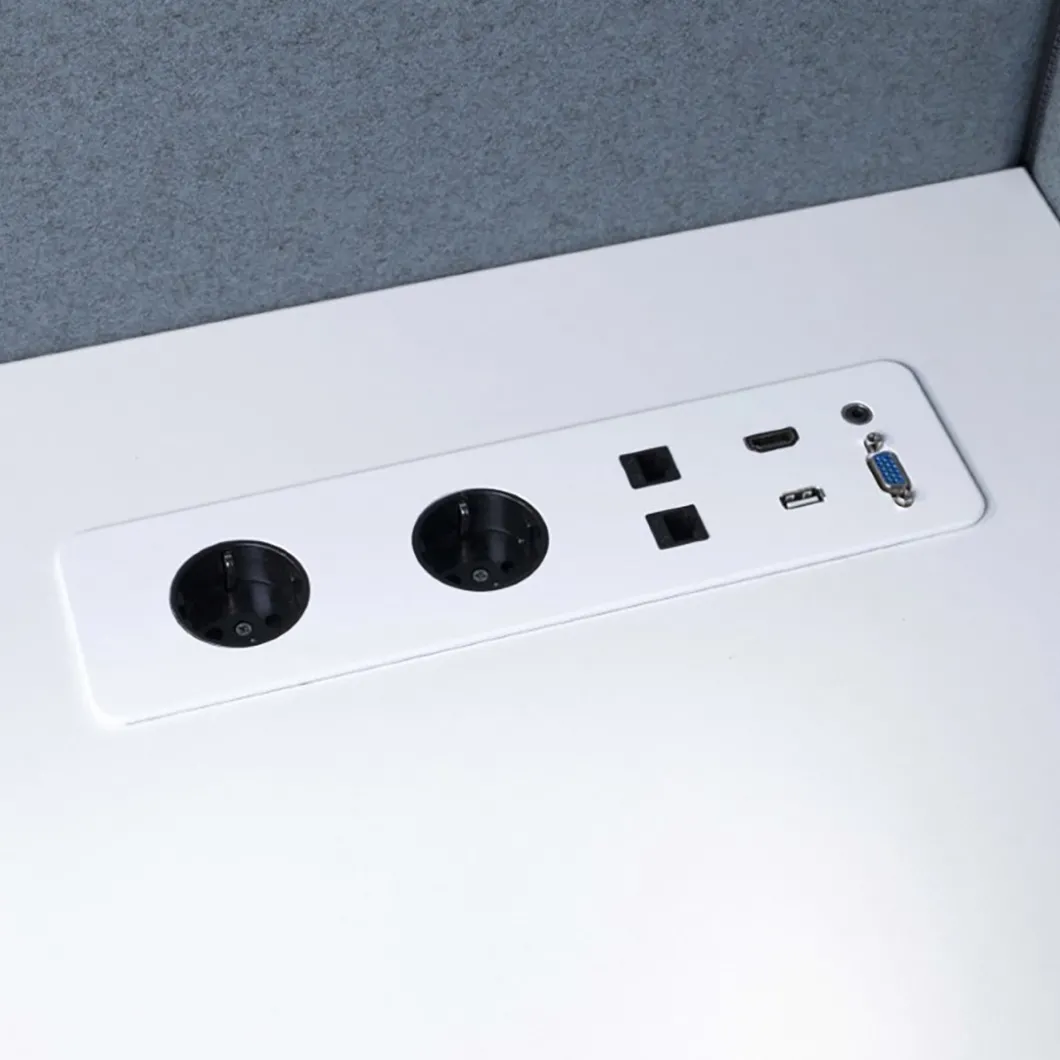 Steckdosen Für Den Schreibtisch | Kabelaufbewahrung^DPJ Workspace Einbausteckdose Slim 4