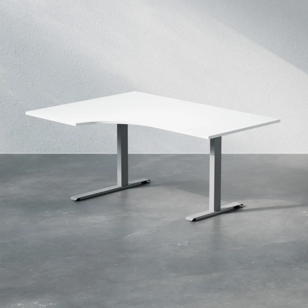 Schreibtisch^DPJ Workspace Fester Schreibtisch mit geschwungener Platte