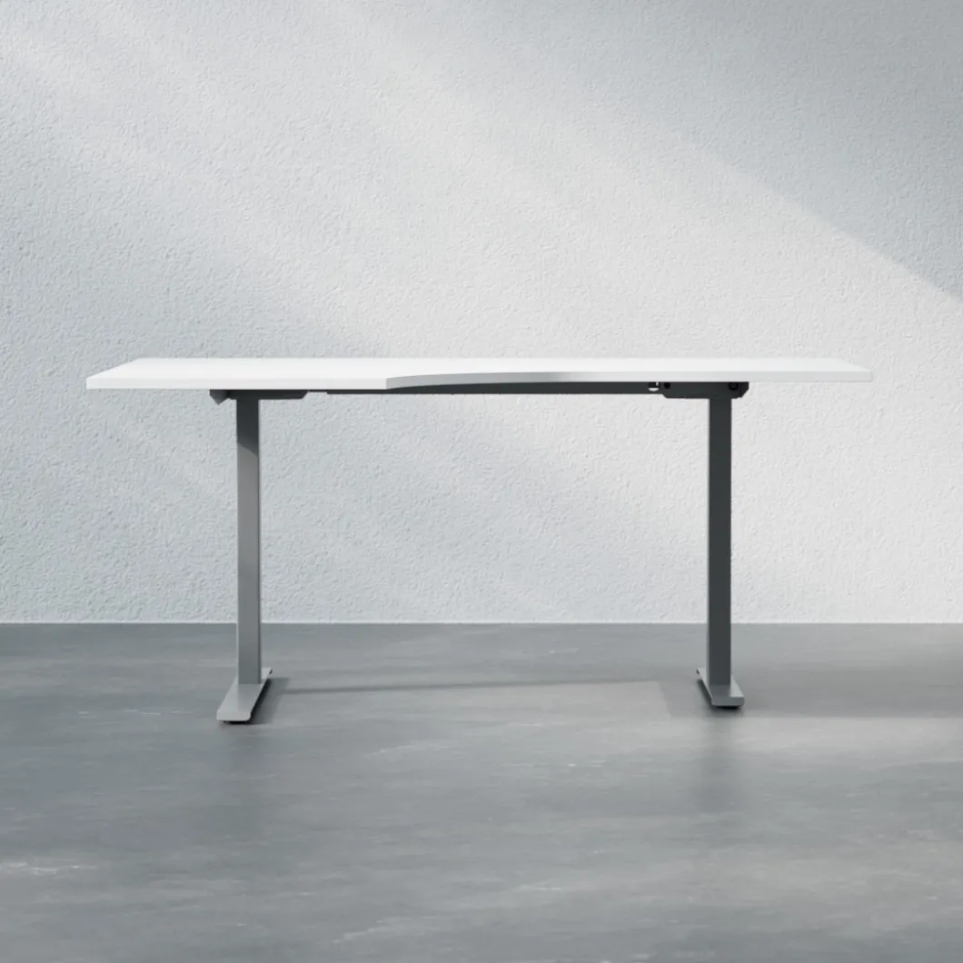 Schreibtisch^DPJ Workspace Fester Schreibtisch mit geschwungener Platte