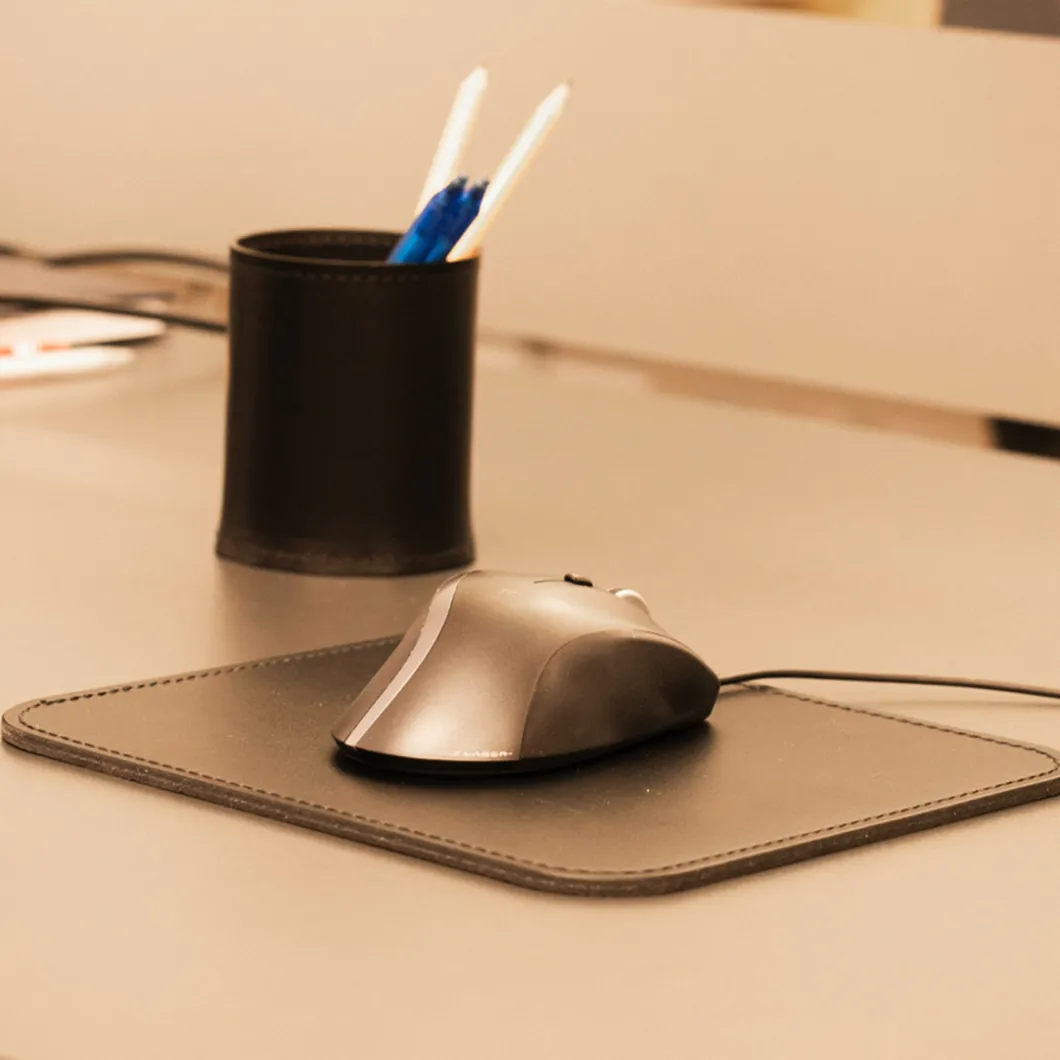 Schreibtischunterlagen^DPJ Workspace Mauspad Fokusera - Leder, 23x20 cm