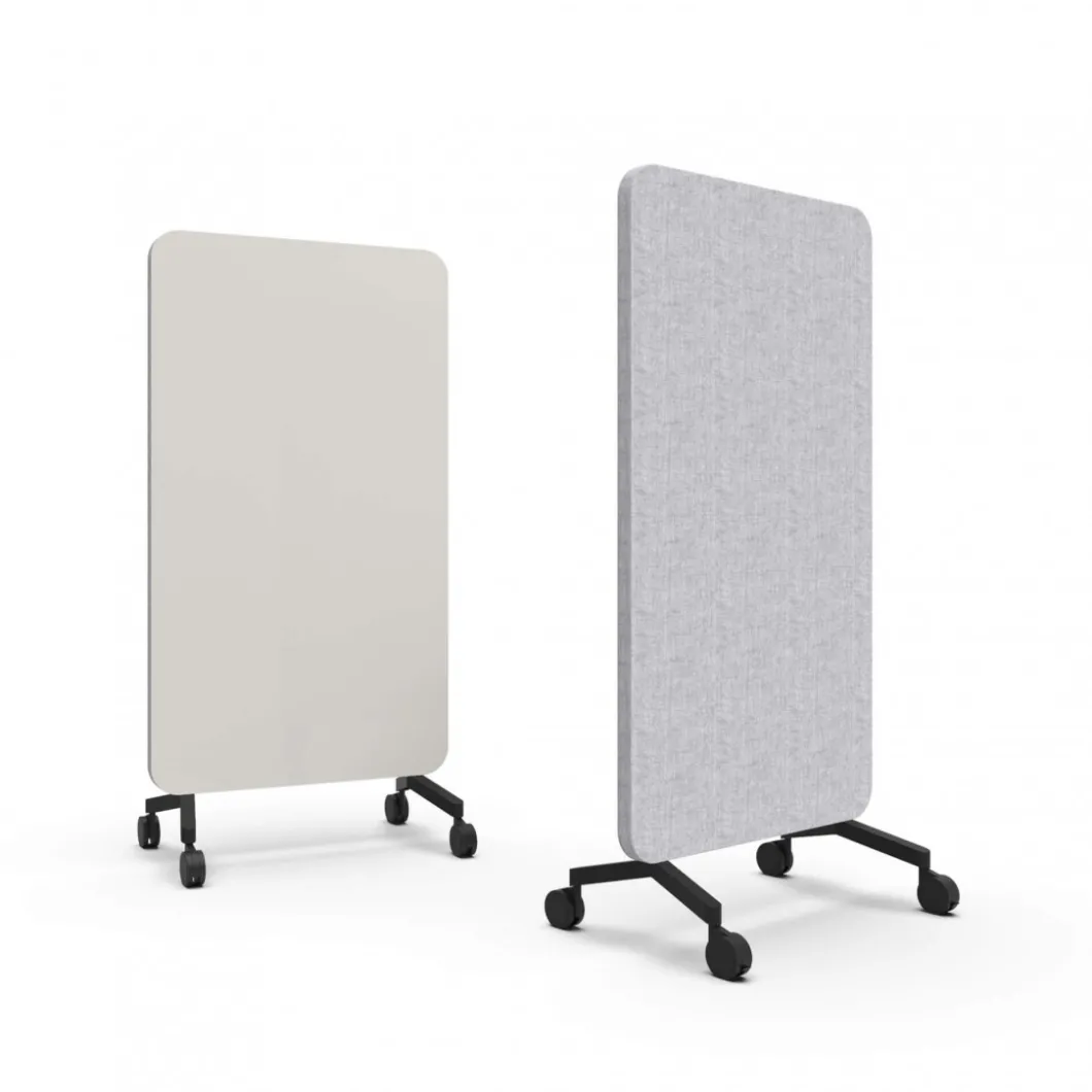 Stellwand | Whiteboard & Schreibtafel^DPJ Workspace Mobile Glastafel Mood Fabric - Schallabsorbierende Rückseite