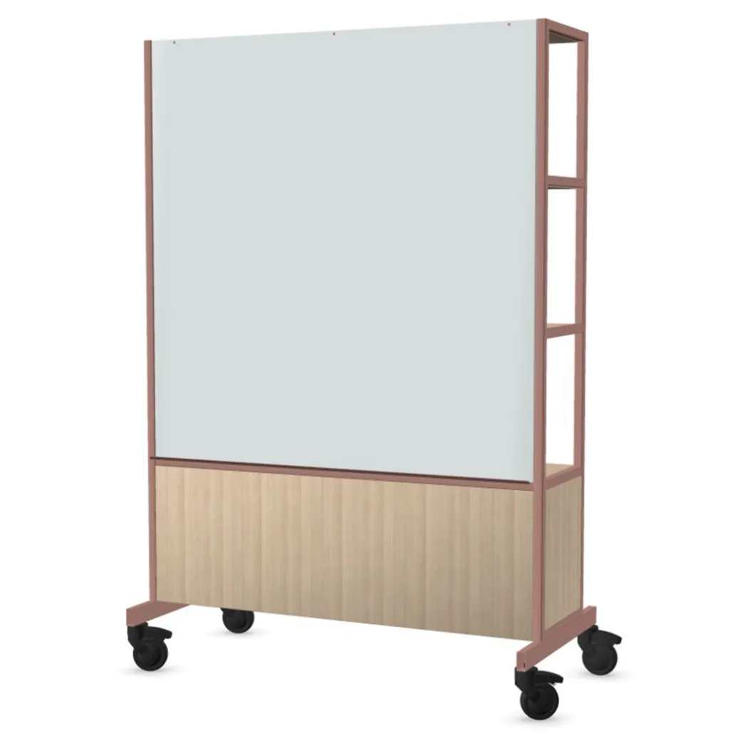 Regale & Regalsysteme^DPJ Workspace Mobiles Regalsystem Worklab - Auf Rädern, mit Rückwand und Whiteboard