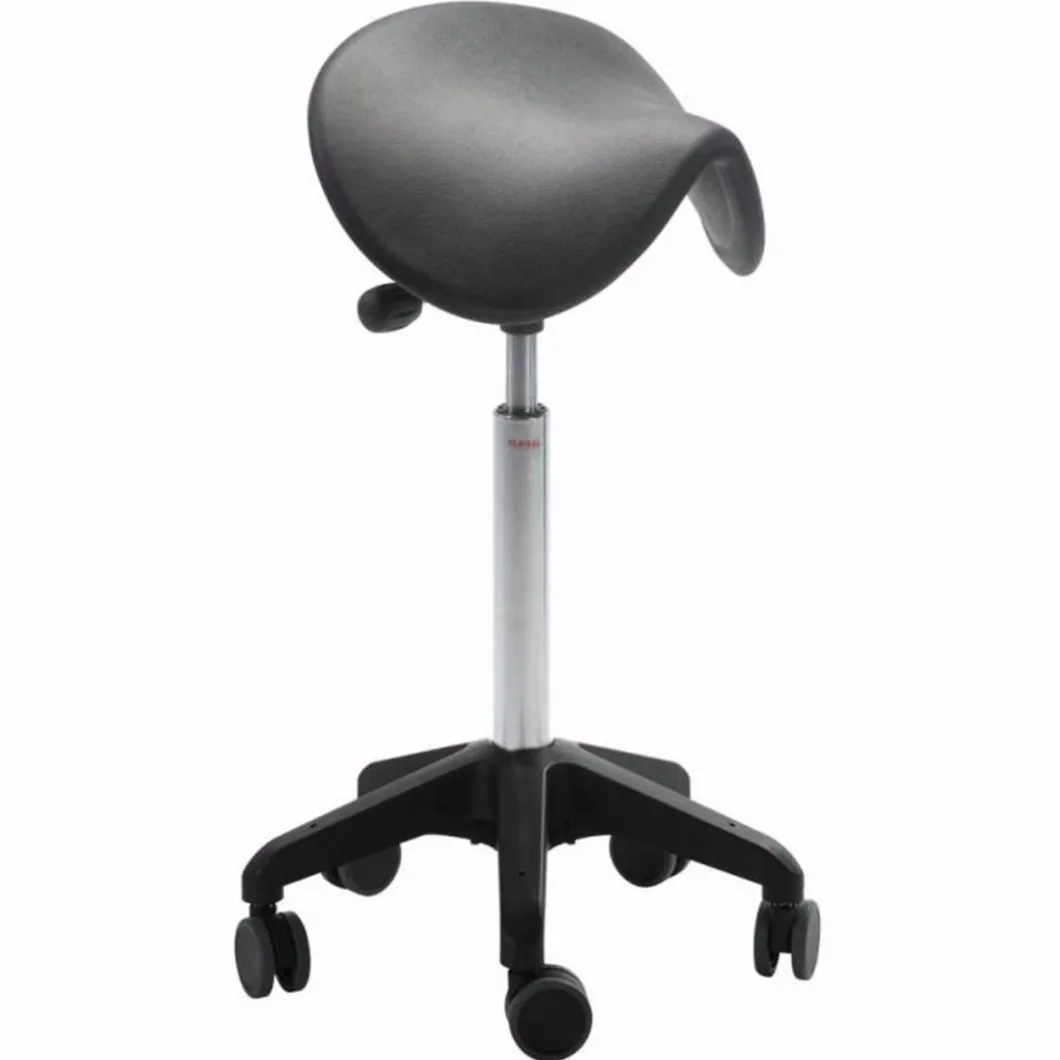 Aktive Sitz- & Stehmöbel^DPJ Workspace Sattelstuhl Dalton - Ohne Rückenlehne, Schwarzes PU