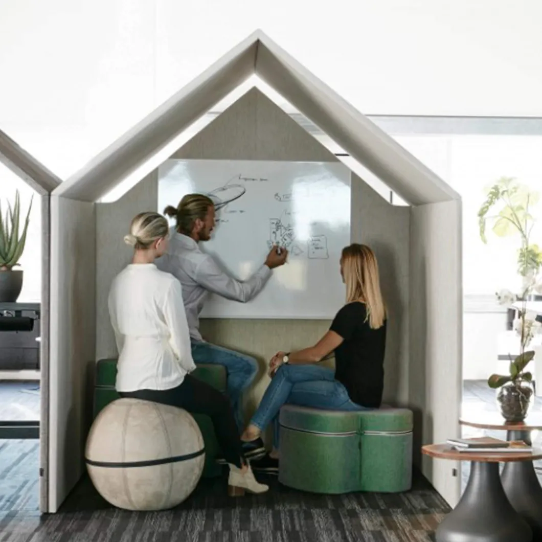 Raumsysteme^DPJ Workspace Schallabsorbierender Raum The Hut - Mit Kabelkanal
