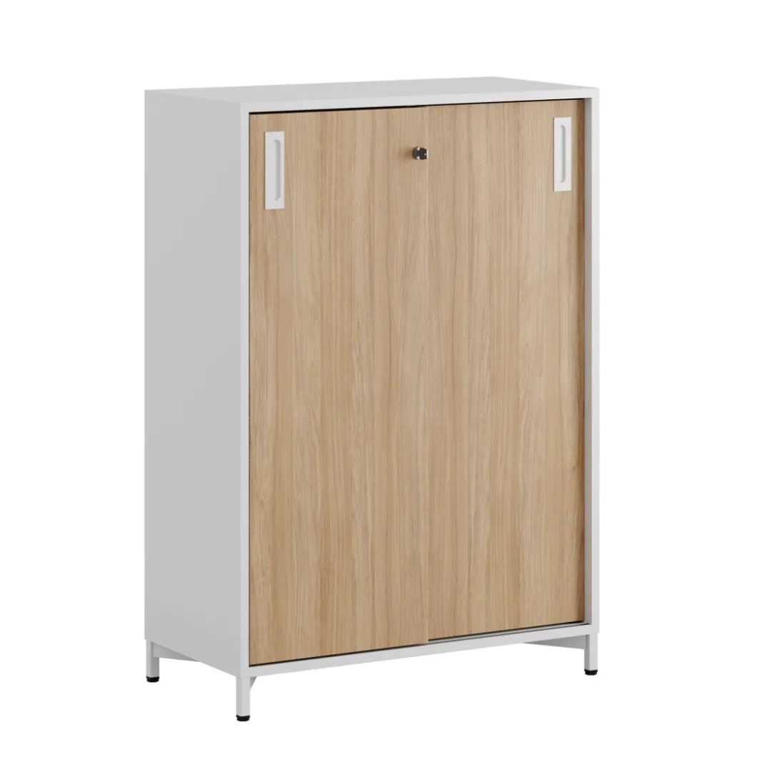 Büroschränke^DPJ Workspace Schiebetürenschrank - 80x115 cm