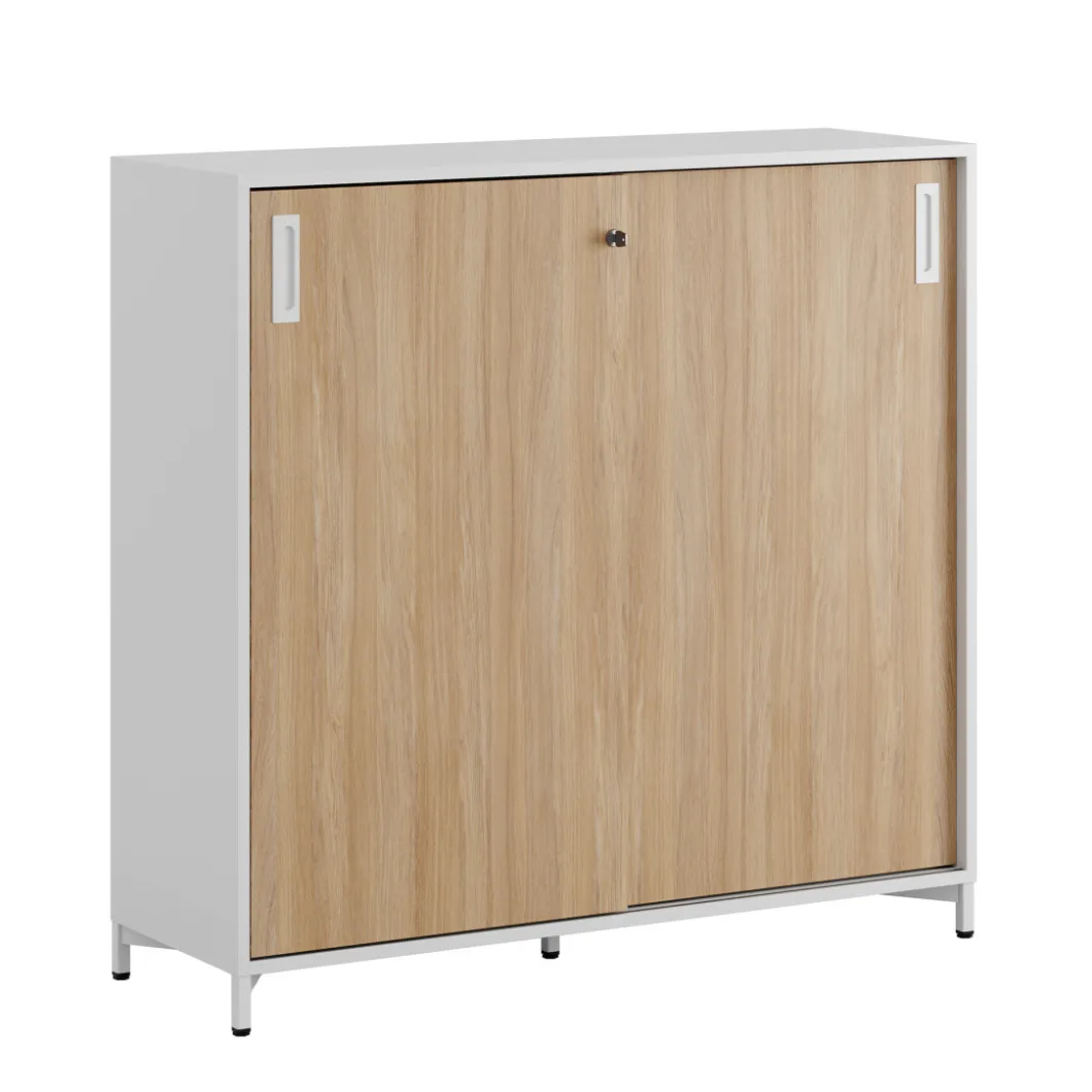 Büroschränke^DPJ Workspace Schiebetürenschrank - 120x115 cm