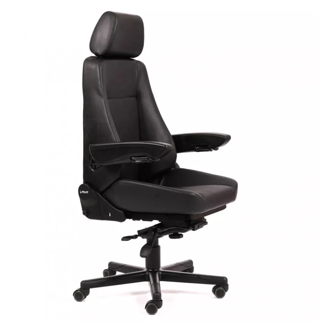 Bürostühle^DPJ Workspace 24-Stunden-Stuhl PILOT Standard - Leder