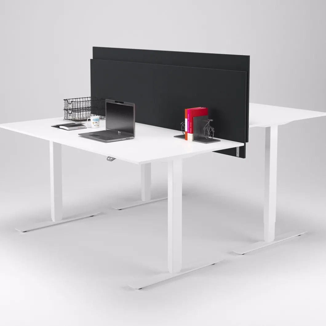 Tischtrennwand^DPJ Workspace Tischtrennwand Calm - Komplettpaket mit Tischbeschlägen