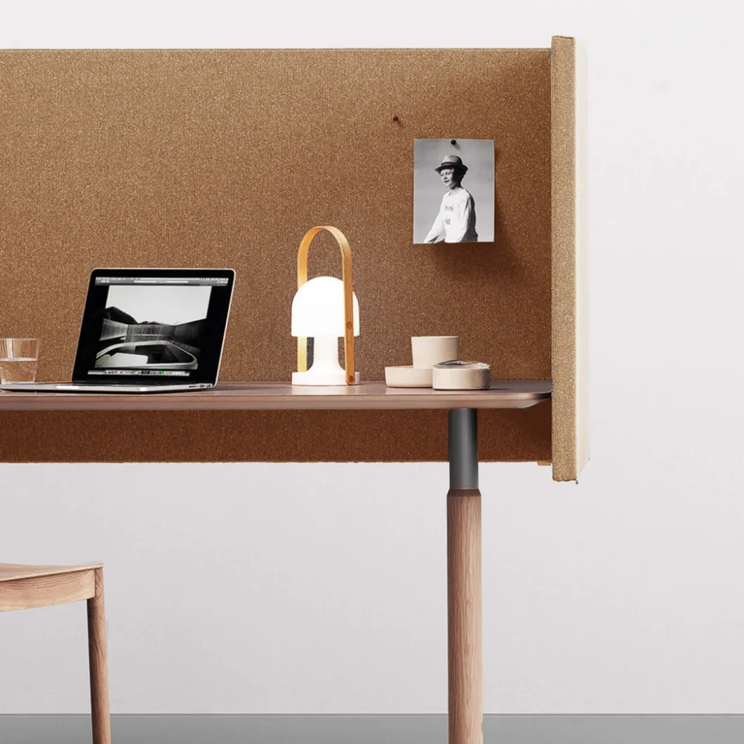 Tischtrennwand^DPJ Workspace Tischtrennwand Dezibel - Mit geraden Ecken