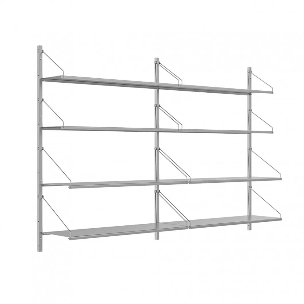 Flurmöbel | Regale & Regalsysteme^DPJ Workspace Wandregal Shelf Library Double Section - In Edelstahl