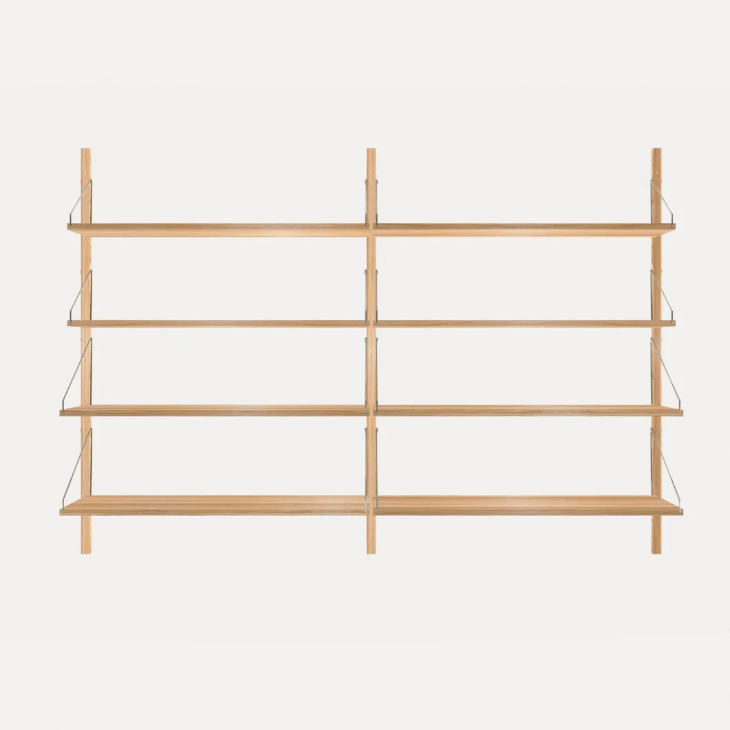 Regale & Regalsysteme^DPJ Workspace Wandregal Shelf Library Double Section - In Eiche